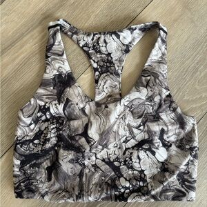 Zella Marble Patterned Sports Bra